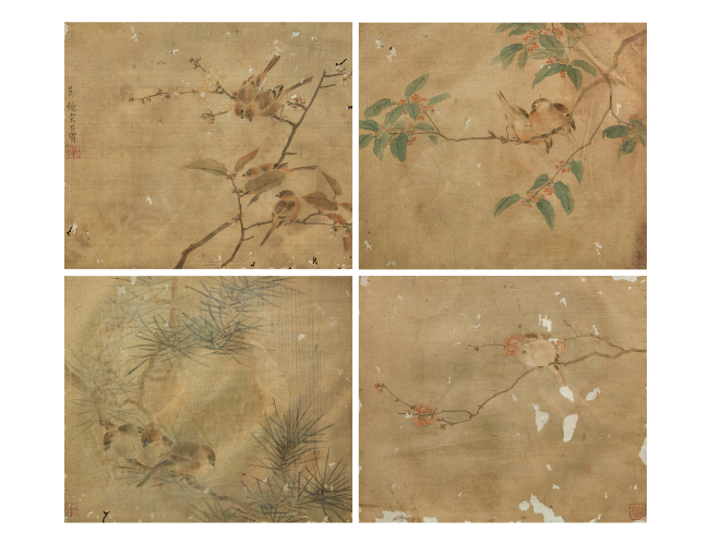宋光寶  花鳥四屏