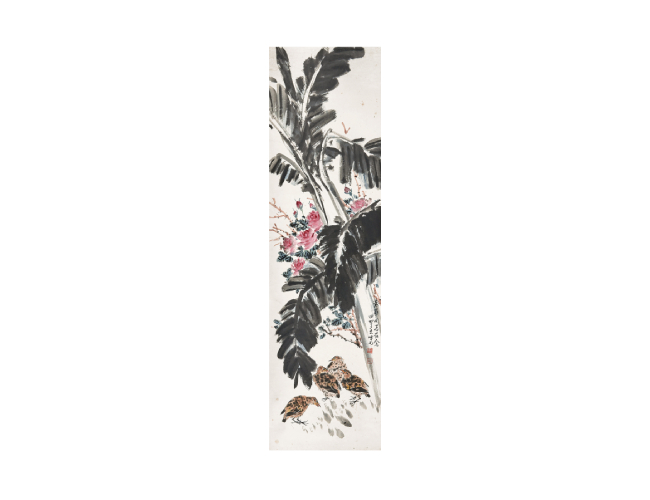 田登五 芭蕉玫瑰圖