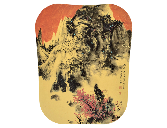 梁國榮  爽秋圖