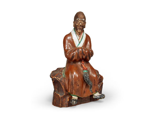 民國    紫金釉羅漢