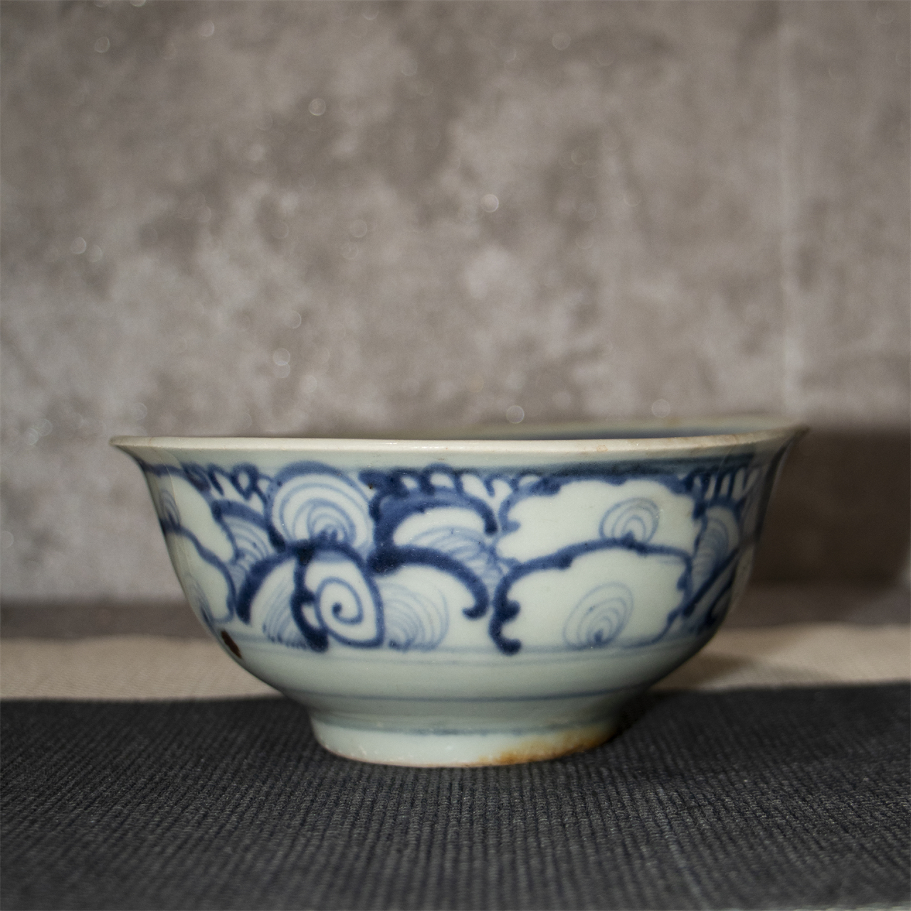 明 青花云紋碗